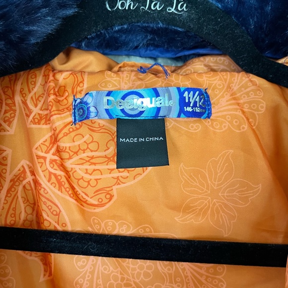 Desigual floral boho puffer jacket. Girls 11/12. Fits. x-small woman - Picture 7 of 8